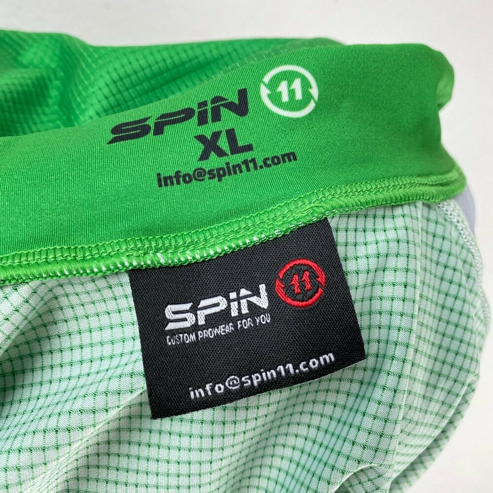 Spin 11 Cycling Ireland Bike Shirt Full Zip NWT XL Kelly Green Back Pockets - Picture 8 of 11